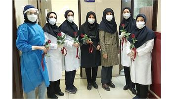 حضور خانم دکتر امامی در مراکز درمانی و تبریک ولادت با سعادت حضرت زهرا(س)